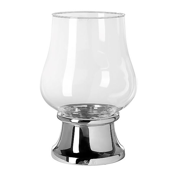 Palina Glas Windlicht mit glänzendem Fuß Ø 21 cm, Höhe 31 cm günstig online kaufen