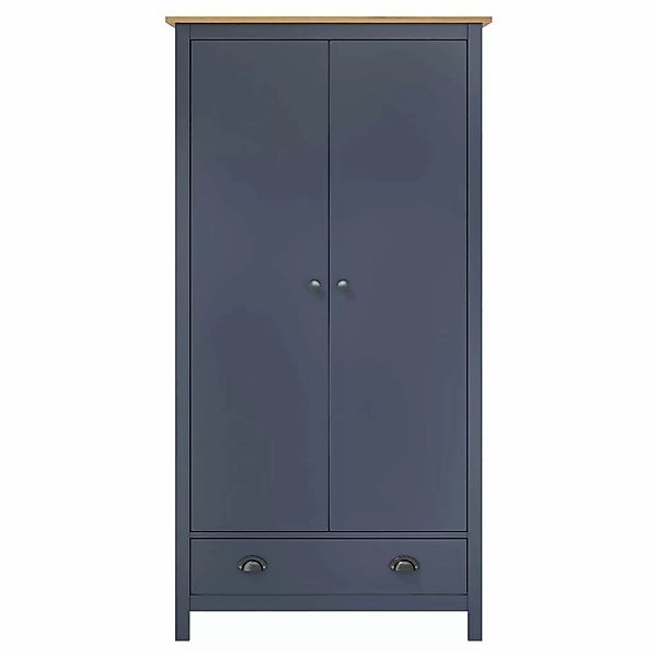 vidaXL Kleiderschrank mit 2 Türen Hill Grau 89x50x170 cm Kiefernholz günstig online kaufen