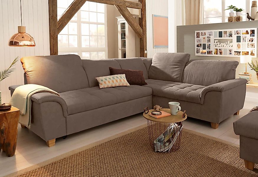 Home affaire Ecksofa "Lyla fester Sitzkomfort, bequeme Armlehnen, Breite 27 günstig online kaufen