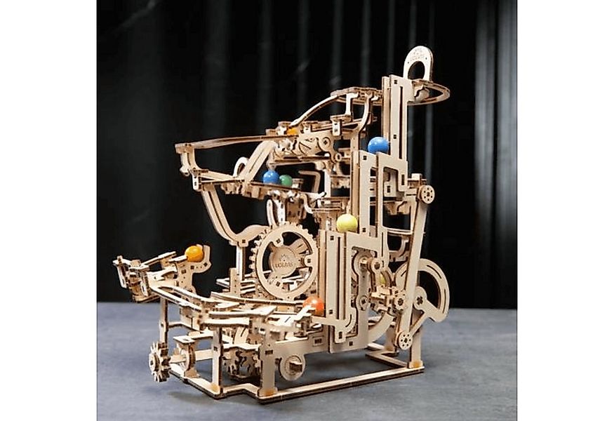 UGEARS Modellbausatz Ugears Murmelbahn mit Stufenwinde Mechanisches Holzpuz günstig online kaufen