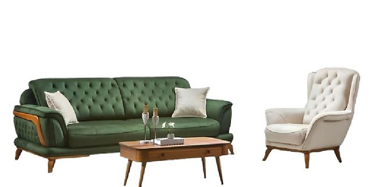 Xlmoebel Sofa Luxuriöses Wohnzimmermöbel: Klassisches Polstersofa für drei günstig online kaufen