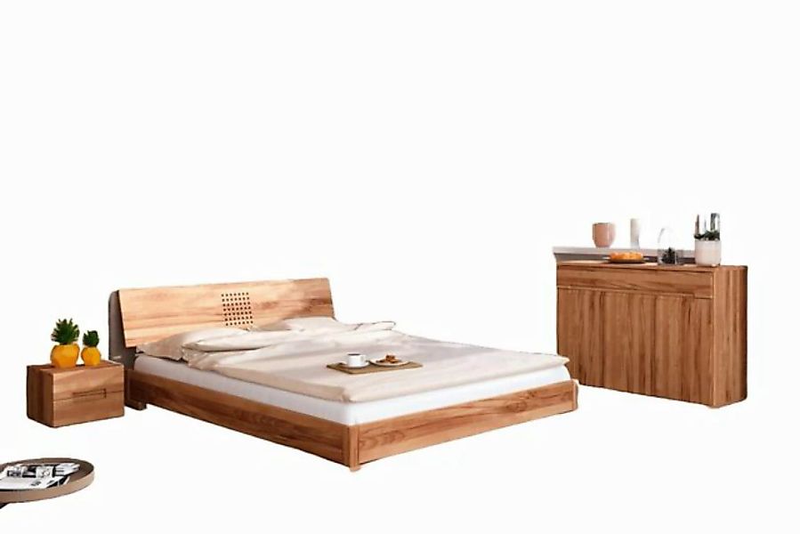 Natur24 Einzelbett Bett Bento 17 Kernbuche massiv 120x200 mit Holzkopfteil günstig online kaufen