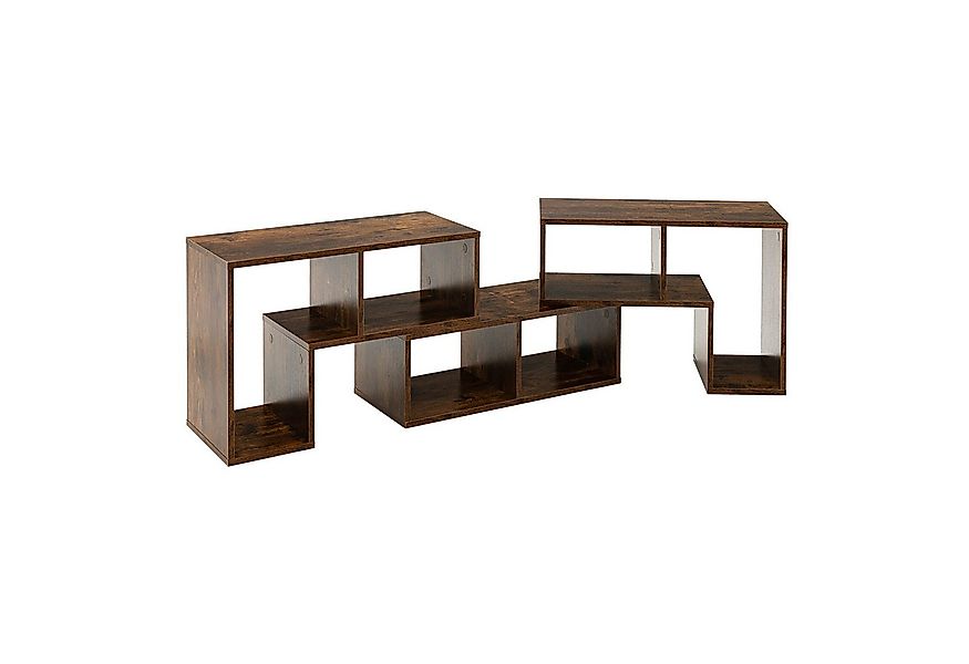 COSTWAY TV-Schrank Eckregal 3-teilig, ausziehbar, frei Kombinierbar günstig online kaufen