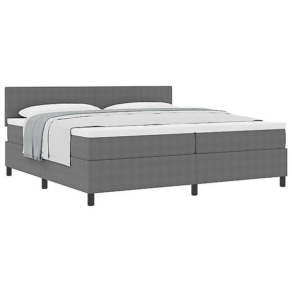 vidaXL Bett Boxspringbett mit Matratze Hellgrau 200x200 cm Cordstoff (1-tlg günstig online kaufen