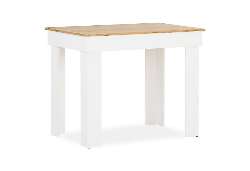 Homestyle4u Esstisch Tisch 90x60 cm Weiß Eiche Holz Wohnzimmertisch klein K günstig online kaufen