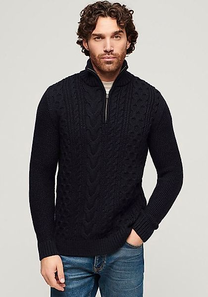 Superdry Strickpullover "Jacob Cable Knit Half Zip" günstig online kaufen