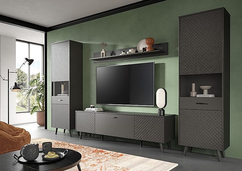 xonox.home Wohnwand Wohnwand Wohnkombination Linea, 4-teilig, günstig online kaufen