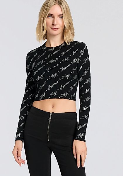 HUGO Blue Langarmshirt "Soiler", mit All-Over-Print, cropped günstig online kaufen
