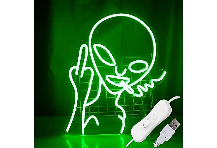MUPOO LED Dekofigur LED Nachtlicht LED Neon Schild,Außerirdischer LED Neon günstig online kaufen