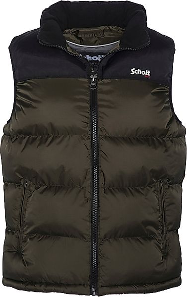 Schott NYC Steppweste mit dezenter Logostickerei günstig online kaufen