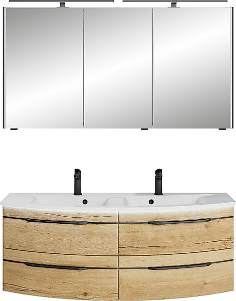 Saphir Badmöbel-Set "Badezimmer-Set 133,2 cm breit, inkl. Türdämpfer, 3 Tür günstig online kaufen