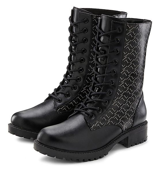 LASCANA Stiefelette mit modischem Druck, Stiefel, Boots VEGAN günstig online kaufen