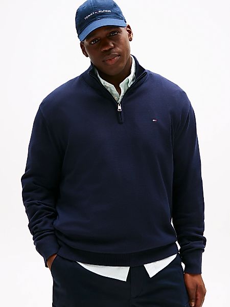 Tommy Hilfiger Big & Tall Stehkragenpullover "BT-ESSENTIAL COTTON ZIP MOCK- günstig online kaufen