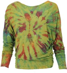 Guru-Shop Longsleeve Batik Hippie Shirt, Unikat günstig online kaufen
