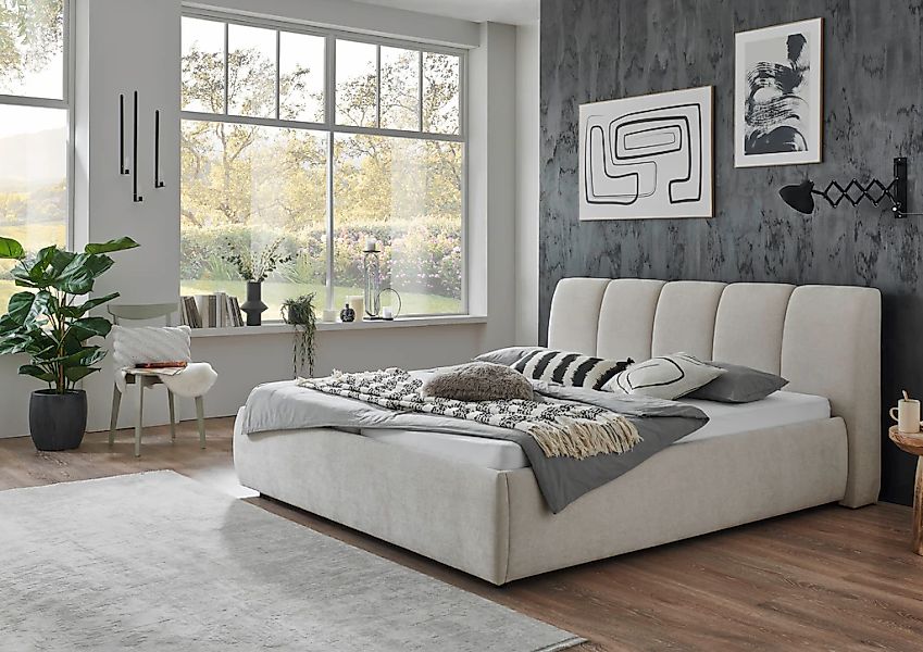 Places of Style Polsterbett "Riveria, beige", erhältlich in der Breite 180x günstig online kaufen