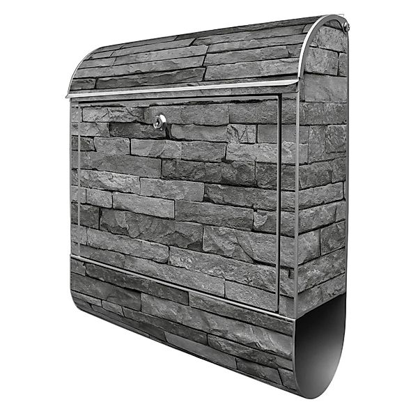 Banjado Design Briefkasten Silber Pulverbeschichtet 39x47x14cm 2 Schlüssel günstig online kaufen