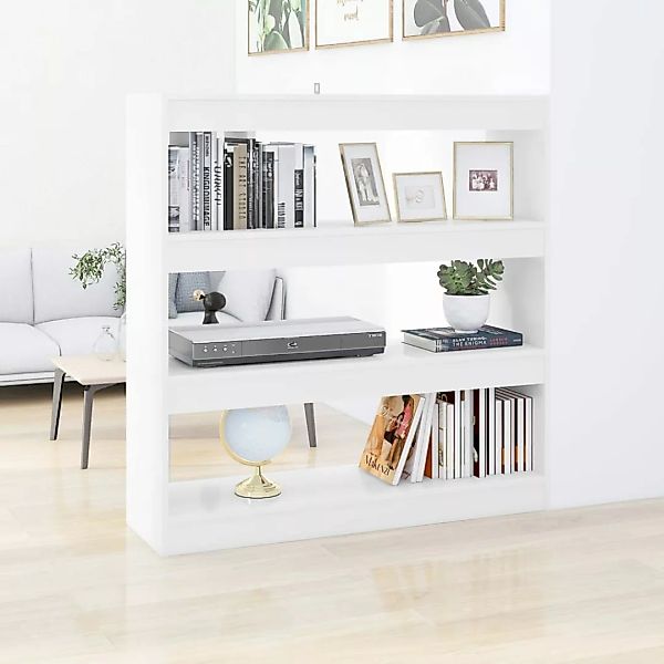 Vidaxl Bücherregal/raumteiler Weiß 100x30x103 Cm günstig online kaufen