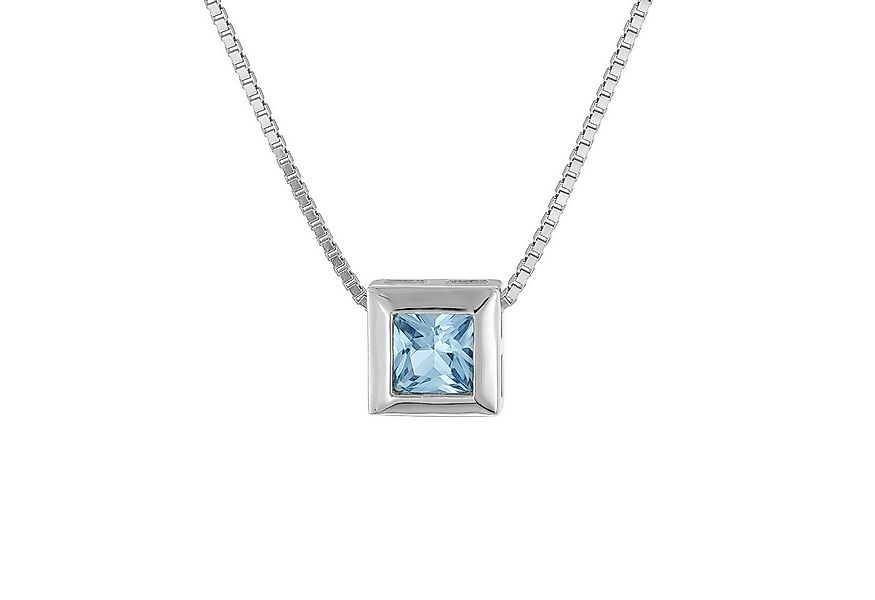 trendor Kette mit Anhänger Damen-925 Silber mit Anhänger synth. Aquamarin günstig online kaufen