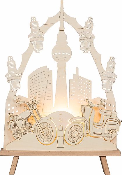 SAICO Original LED Schwibbogen "Dekoleuchte-Spitze, Moped" inkl. LED-Leucht günstig online kaufen