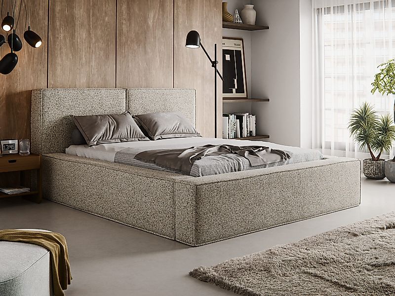 thematys Polsterbett mit Bettkasten, Stauraumbett, Bouclé günstig online kaufen