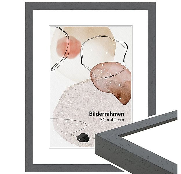 WANDStyle Bilderrahmen H960, Grau, aus Massivholz im Stil Klassisch günstig online kaufen