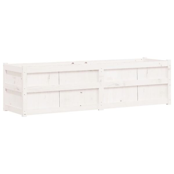 vidaXL Pflanzkübel Weiß 180x50x50 cm Massivholz Kiefer 837505 günstig online kaufen