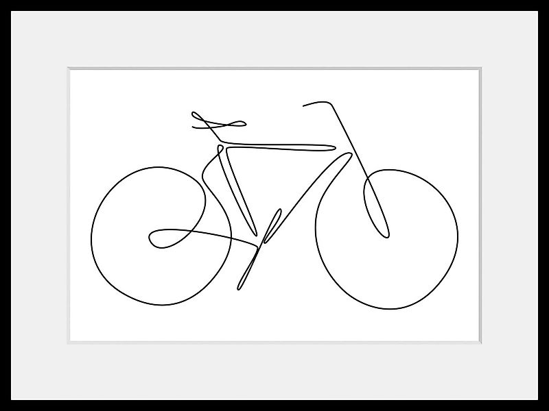 queence Bild »I want to ride my bicycle«, Fahrräder-Fahrzeuge-Kunst-Schwarz günstig online kaufen