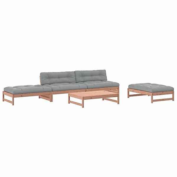 vidaXL 5-tlg Garten-Lounge-Set mit Kissen Massivholz Douglasie Modell 7 günstig online kaufen