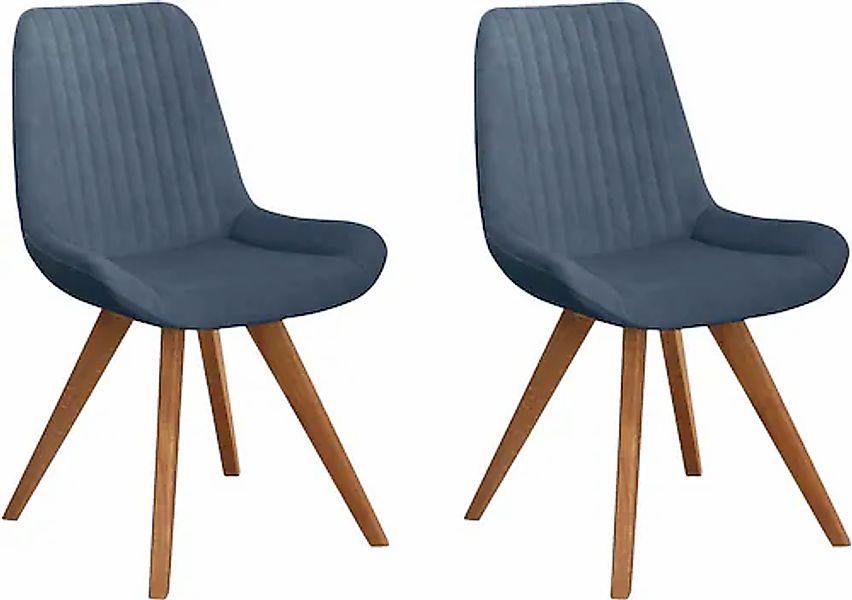 Home affaire Schalenstuhl »Bratislava« (Set) 2 Stk.Gestell Eiche massiv geö günstig online kaufen