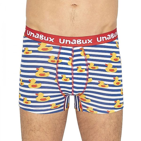 Unabux Boxer Briefs Blau & Weiß gestreift mit Motiv günstig online kaufen