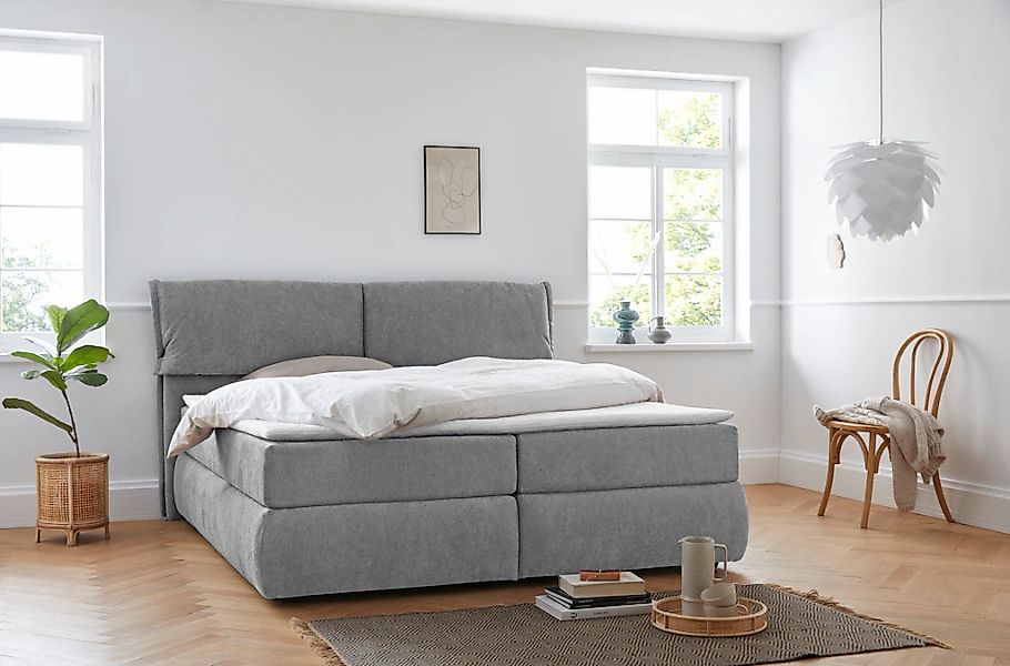 Home affaire Boxspringbett "Jenson" in 4 Farben, 4 Breiten, 3 Matratzenarte günstig online kaufen