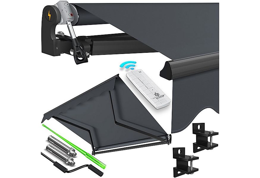 KESSER Gelenkarmmarkise Elektrische Gelenkarmmarkise mit Fernbedienung Mark günstig online kaufen