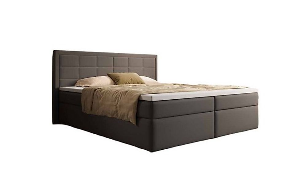 Luxusbetten24 Boxspringbett Athina Kunstleder, mit Stauraum günstig online kaufen