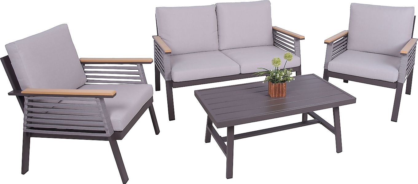 Garden Pleasure Gartenlounge-Set », Lounge-Gruppe »DENIA«« 2 Sessel, 1 Sofa günstig online kaufen