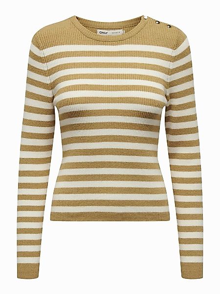 ONLY Rundhalspullover ONLIBI LS STRIPE BUTTON günstig online kaufen