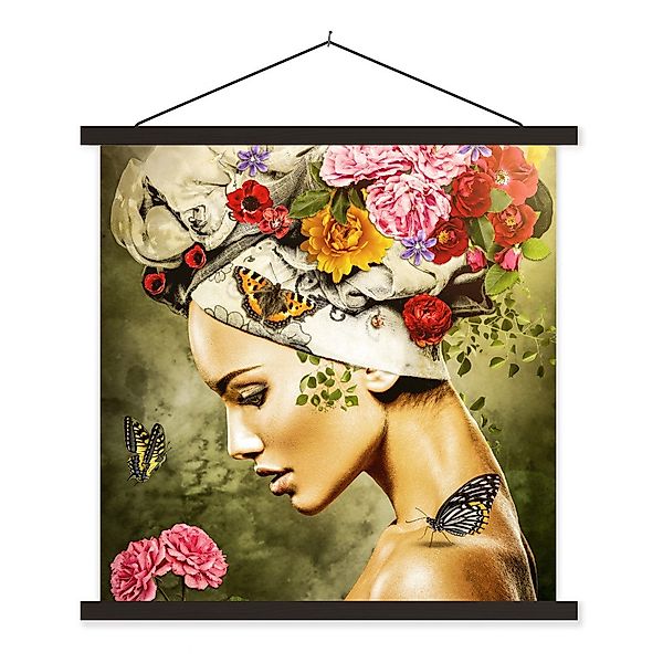 MuchoWow Poster Frau - Blumen - günstig online kaufen