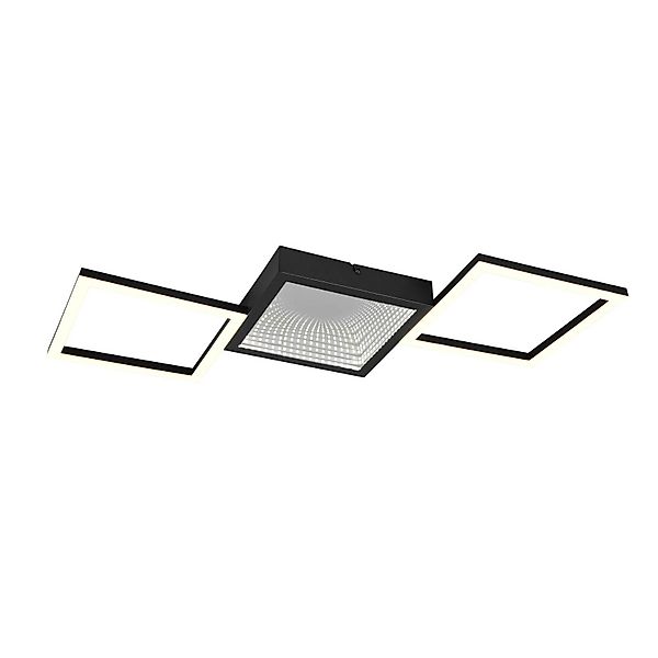LED-Deckenleuchte Gelo, schwarz, dimmbar, 3000 K, Metall günstig online kaufen