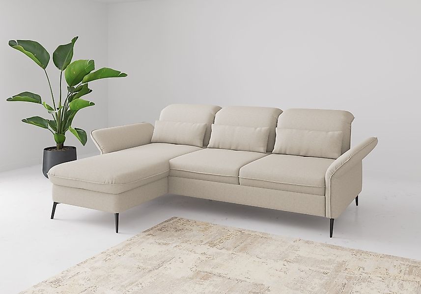sit&more Ecksofa "Emely, inkl. Sitztiefenverstellung" wahlweise mit Bettfun günstig online kaufen