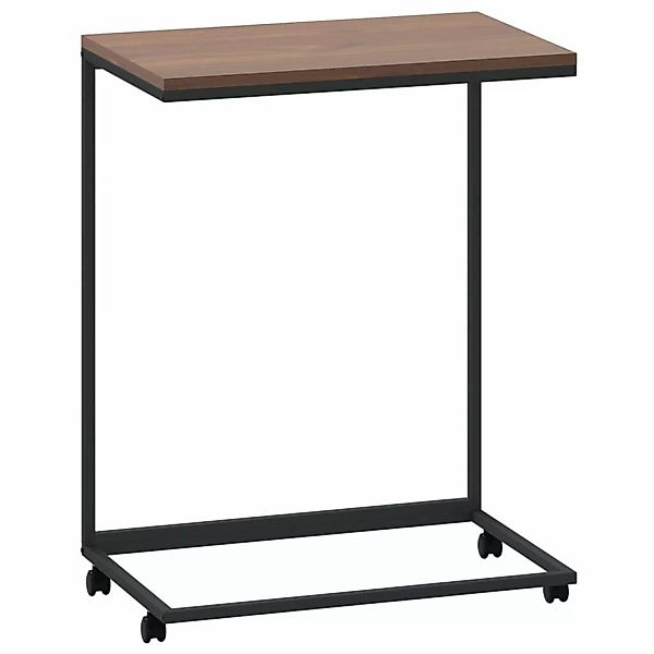 Vidaxl Beistelltisch Mit Rollen Schwarz 55x35x70 Cm Holzwerkstoff günstig online kaufen