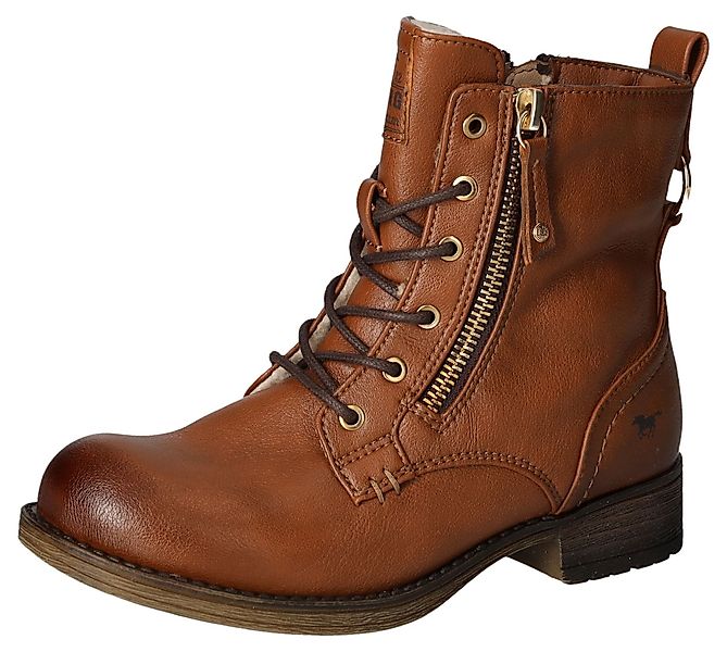 Mustang Shoes Winterboots, Schnürboots, Stiefelette, Blockabsatz, günstig online kaufen