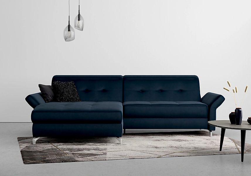 Home affaire Ecksofa "Maredo L-Form" Federkern, wahlweise auch mit Kopfteil günstig online kaufen