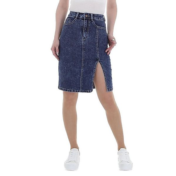 Ital-Design Jeansrock Damen Freizeit Stretch Jeansrock in Blau günstig online kaufen