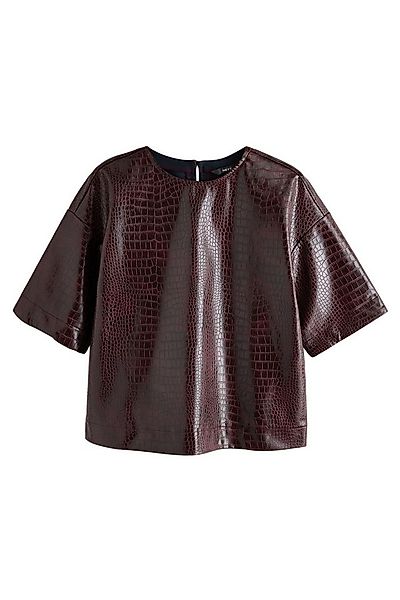 Next T-Shirt Kunstleder-T-Shirt in Kroko-Optik (1-tlg) günstig online kaufen