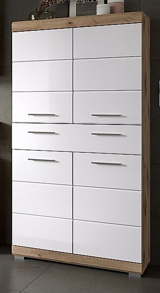 Inn.Furn Midischrank Willow (Badschrank in weiß Hochglanz und Eiche Dekor, günstig online kaufen