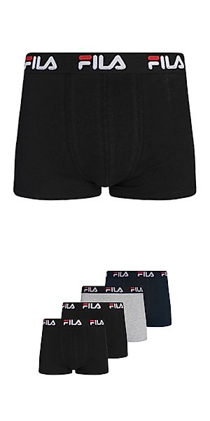 Fila Boxershorts (4er Pack) bequem, Baumwollmix, elastisch, weich, sportlic günstig online kaufen