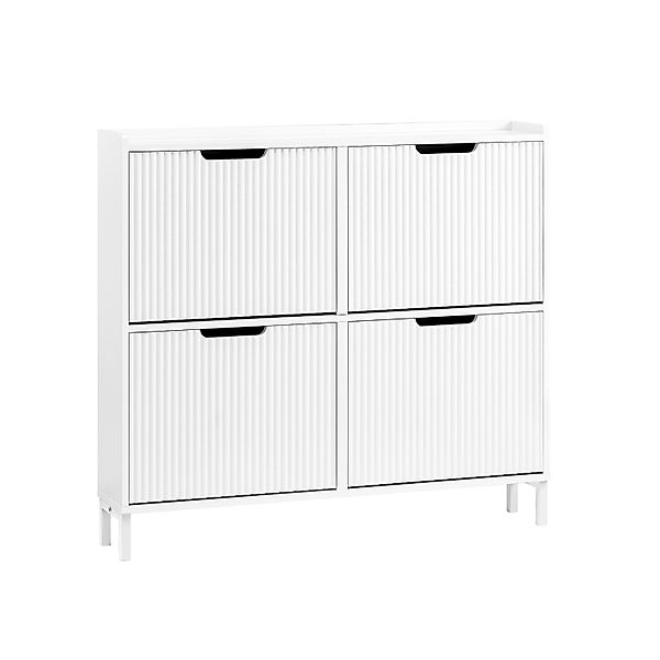 SoBuy Schuhkipper mit 4 Klappen Schuhschrank Schmal für Diele Flur FSR177-L günstig online kaufen