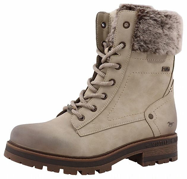 Mustang Shoes Winterstiefelette "Darleen" Winterboots mit Fellimitatkragen günstig online kaufen