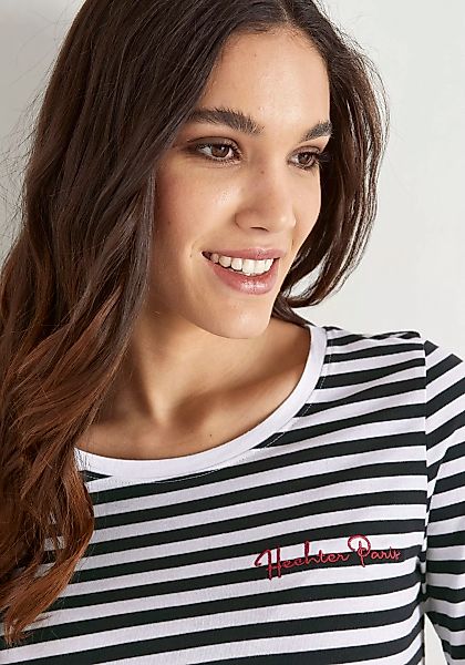 HECHTER PARIS Langarmshirt, mit Markenstickerei günstig online kaufen