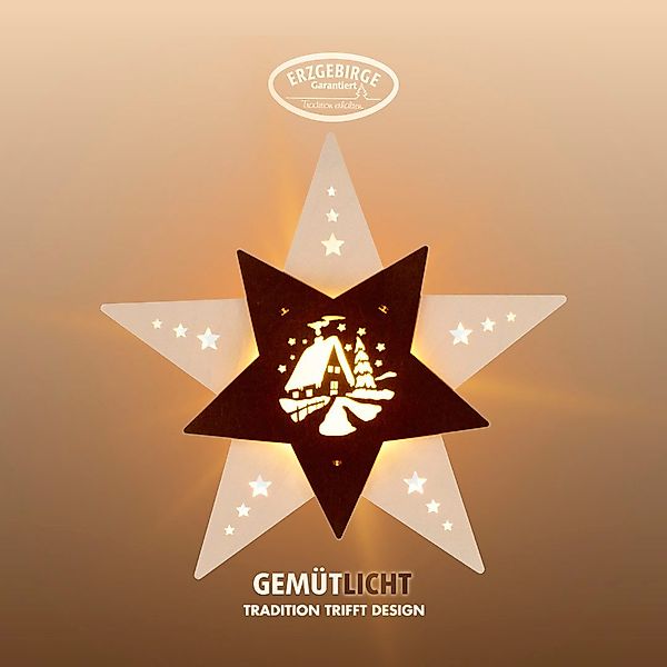 Weigla Dekostern LED Waldhütte, beleuchtetes Fensterbild, günstig online kaufen