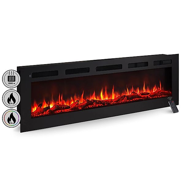 BALDERIA LE-60 Elektrokamin Wandkamin oder Einbaukamin Heizung 3D-Flammenef günstig online kaufen